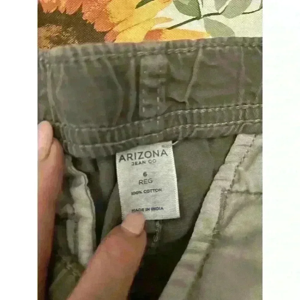 Arizona Boys Cargo Shorts Stretch Gray Size 6 - Picture 3 of 3